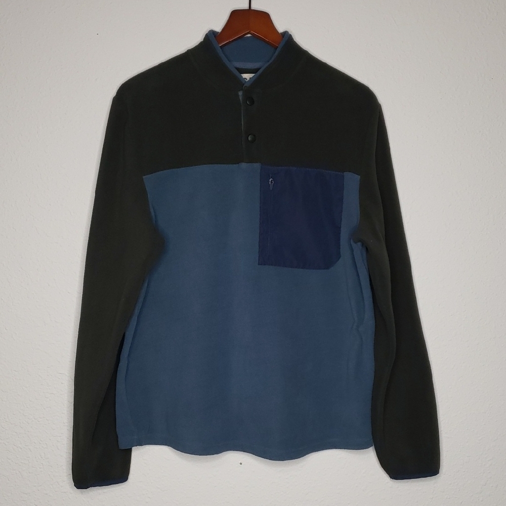 VSTR Premium Mens Soft Fleece Snap Butto  Pullover Sweatshirt Size M Outdoor